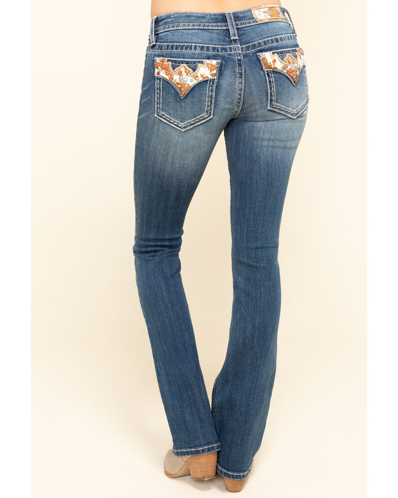 Miss Me Women S Medium Cowhide Flap Bootcut Jeans Country Outfitter