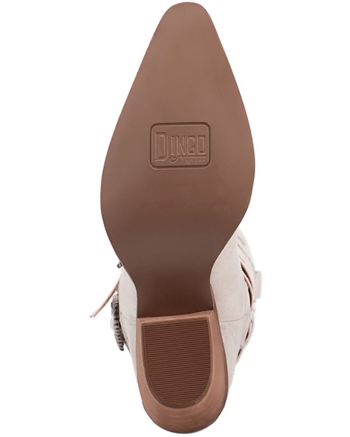 Image #7 - Dingo Women's Buck Wild Suede Tall Western Boots - Round Toe, White, hi-res