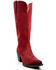 Image #1 - Dan Post Women's Rebeca Western Tall Boot - Snip Toe, Red, hi-res