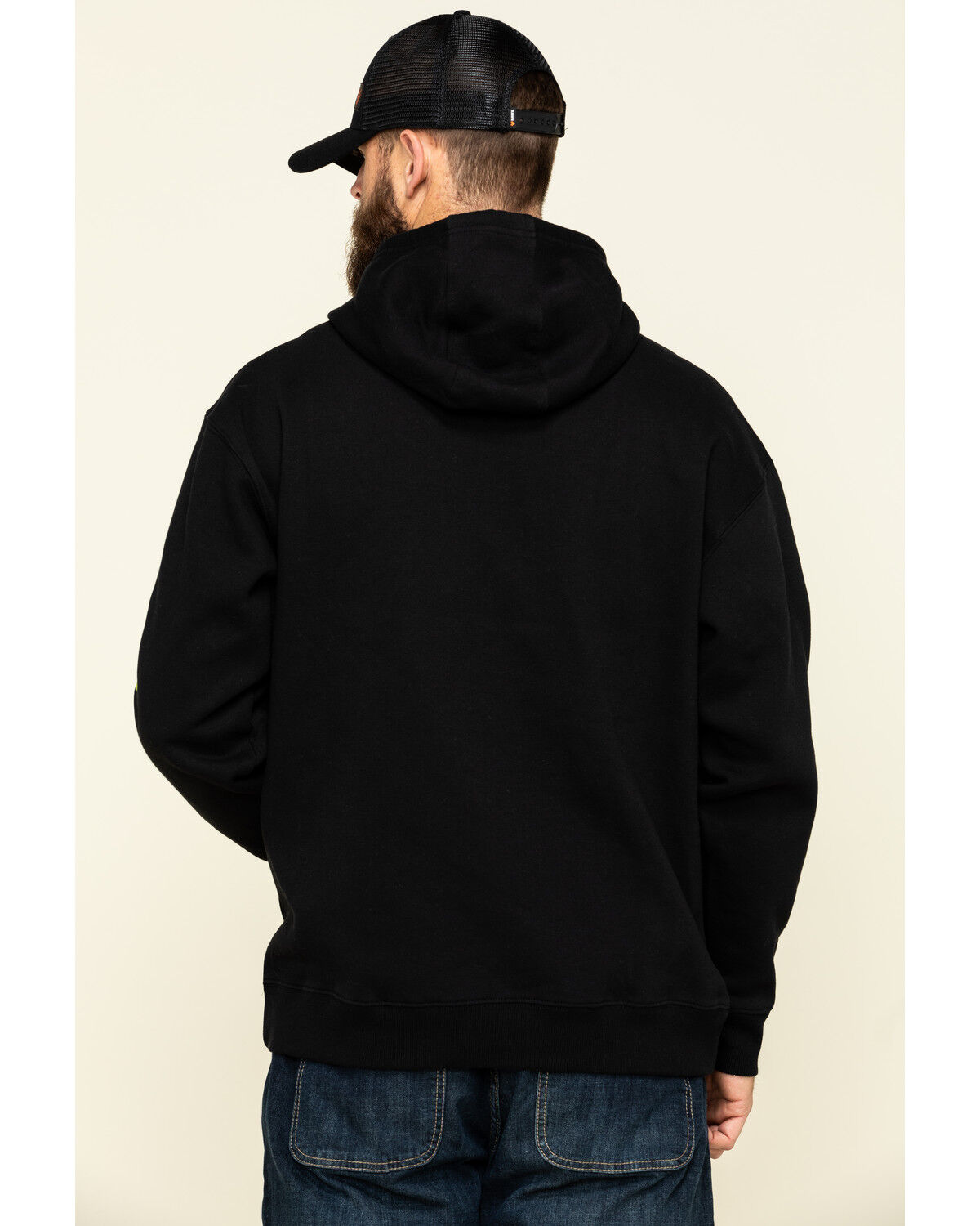 Image #2 - Ariat Men's Black/Lime Rebar Graphic Hooded Work Sweatshirt, Black, hi-res