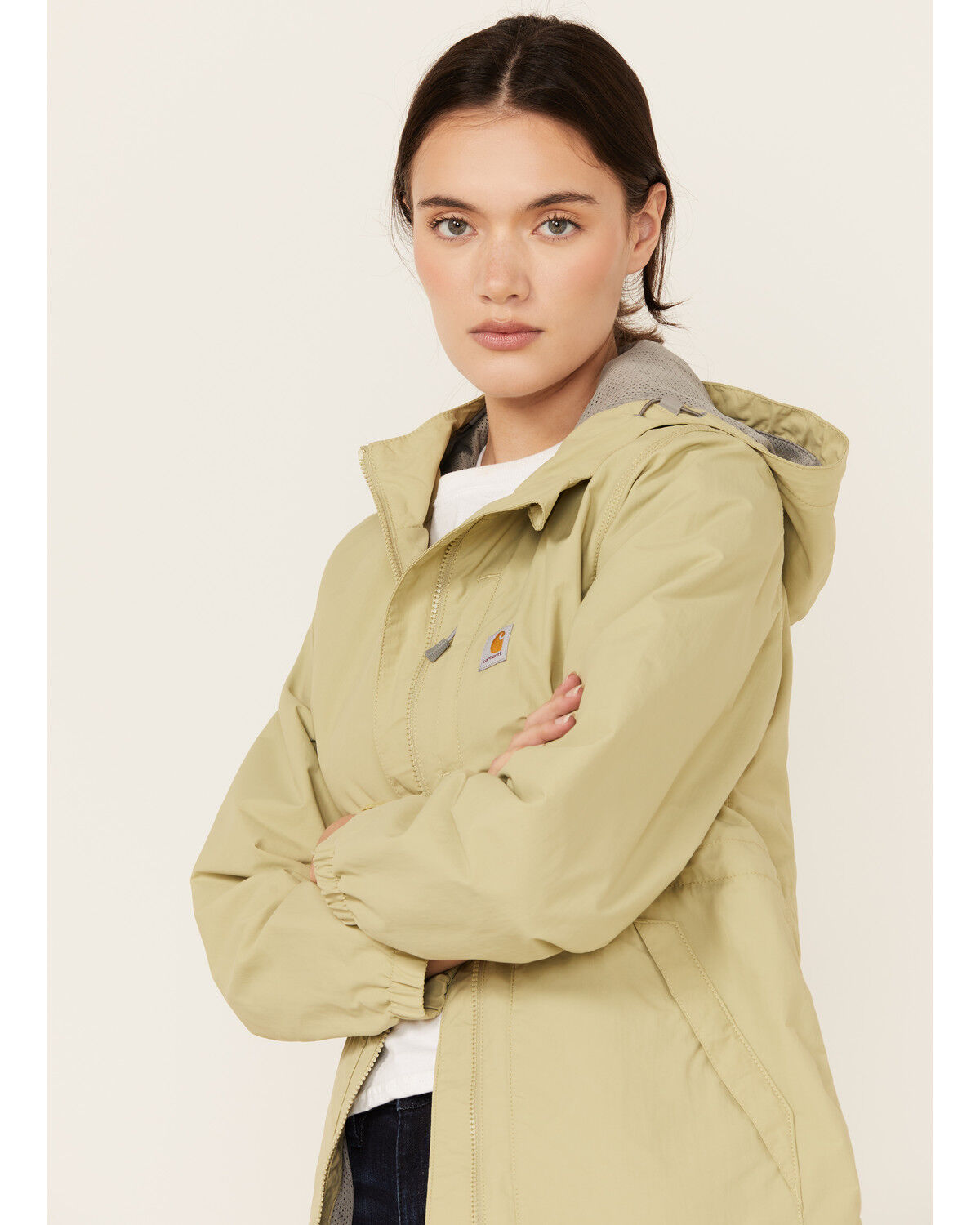 Image #2 - Carhartt Women's Rain Defender® Relaxed Fit Lightweight Jacket, Sand, hi-res