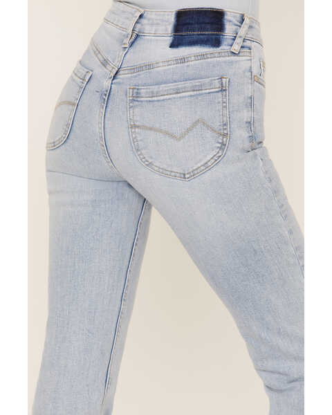 Image #4 - Cleo + Wolf Women's South Coast High Rise Light Wash Stretch Bootcut Jeans, Blue, hi-res