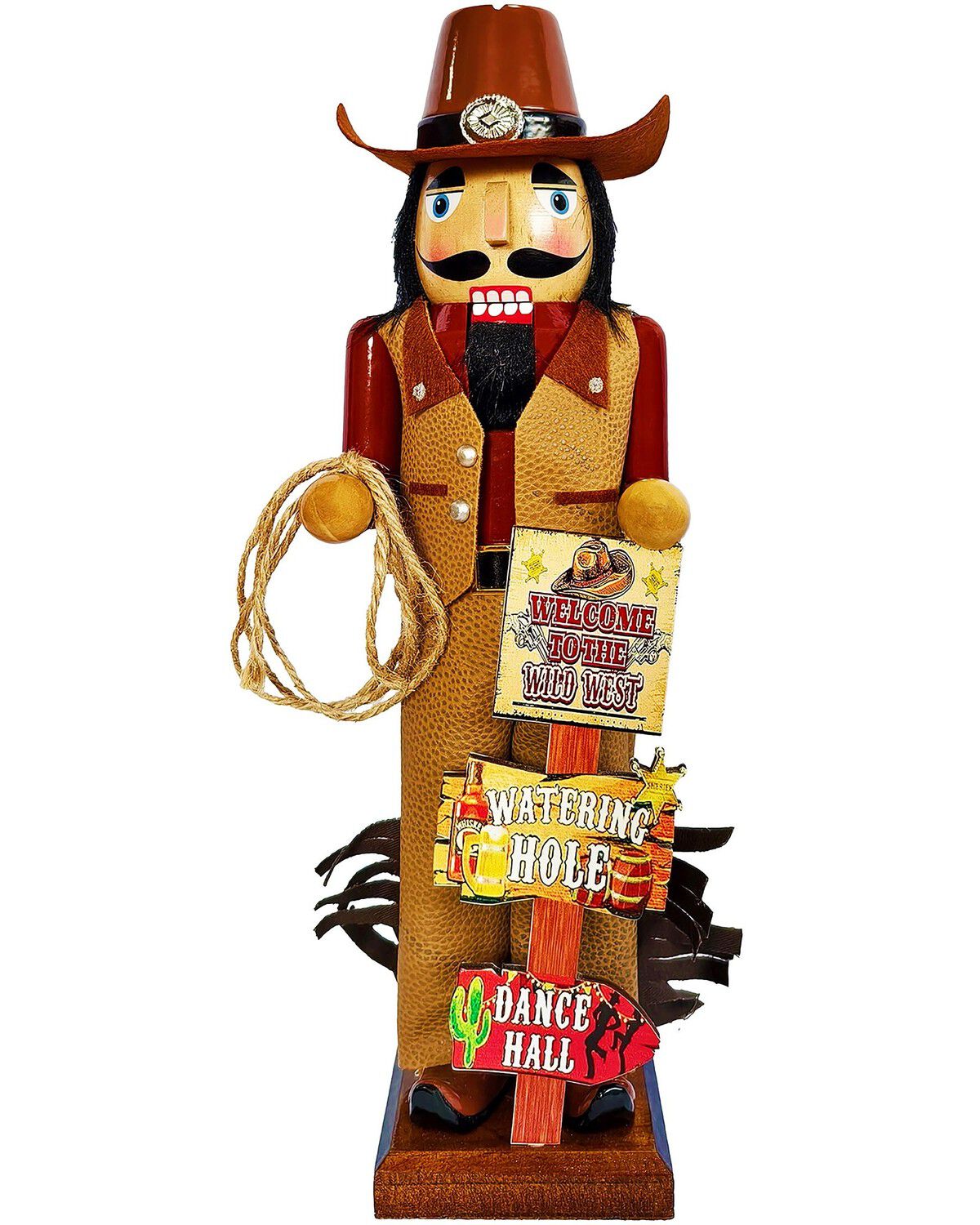 Image #1 - Santa's Workshop 14" Wild West Nutcracker, Brown, hi-res