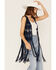 Image #2 - Rock & Roll Denim Women's Crochet Knit Fringe Vest, Navy, hi-res