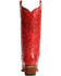 Circle G Women's Leather Western Boots - Snip Toe, Red, hi-res