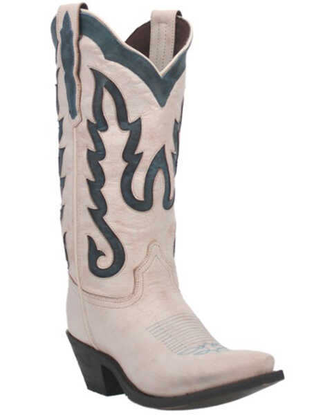 Image #1 - Laredo Women's Keyla Western Boots - Snip Toe, White, hi-res