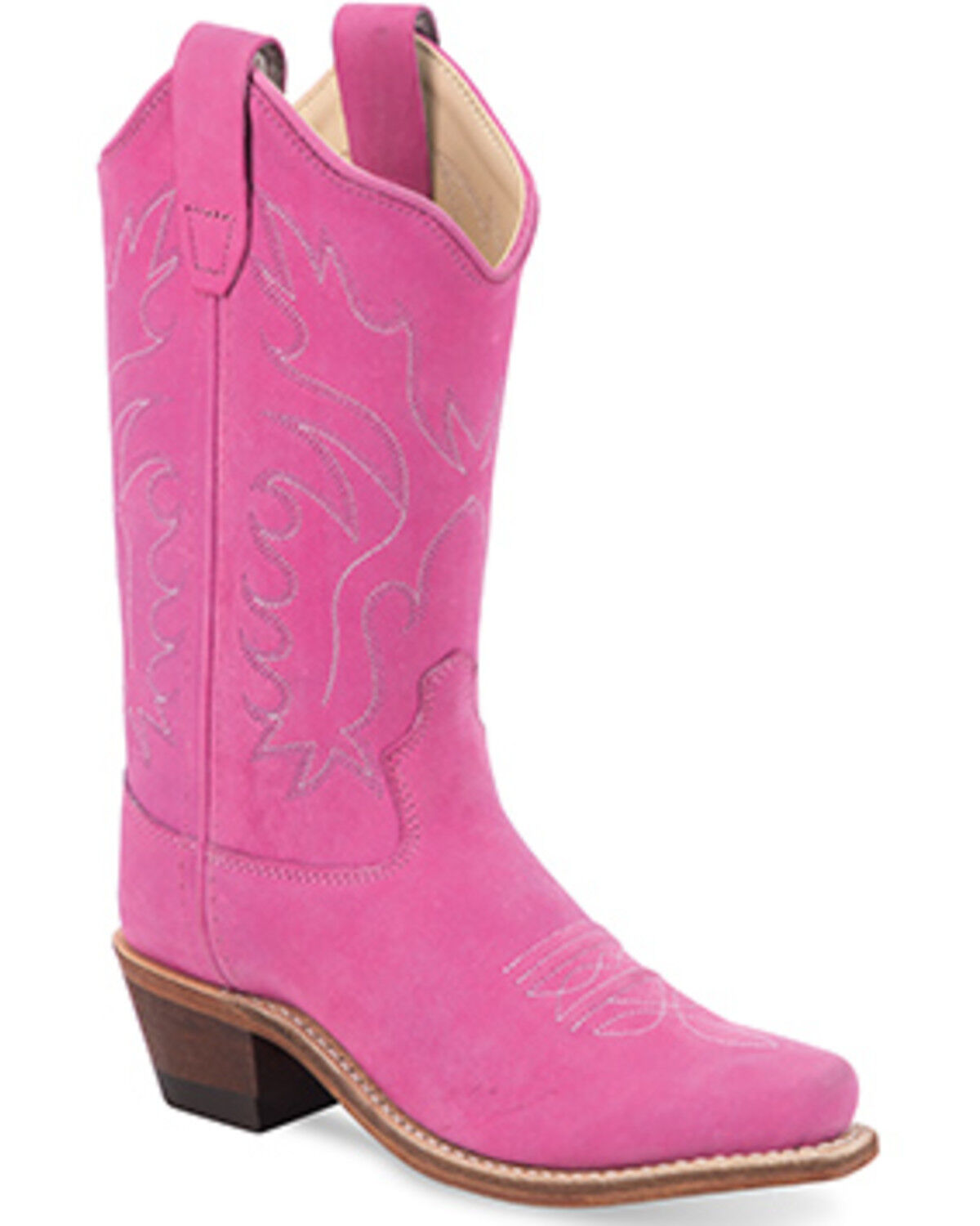 Image #1 - Old West Little Girls' Western Boots - Snip Toe, Light Pink, hi-res