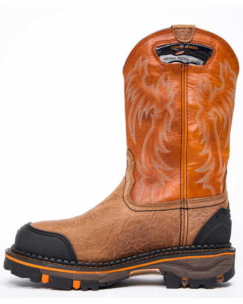 Image #3 - Cody James Men's 11" Decimator Western Work Boots - Nano Composite Toe, Brown, hi-res