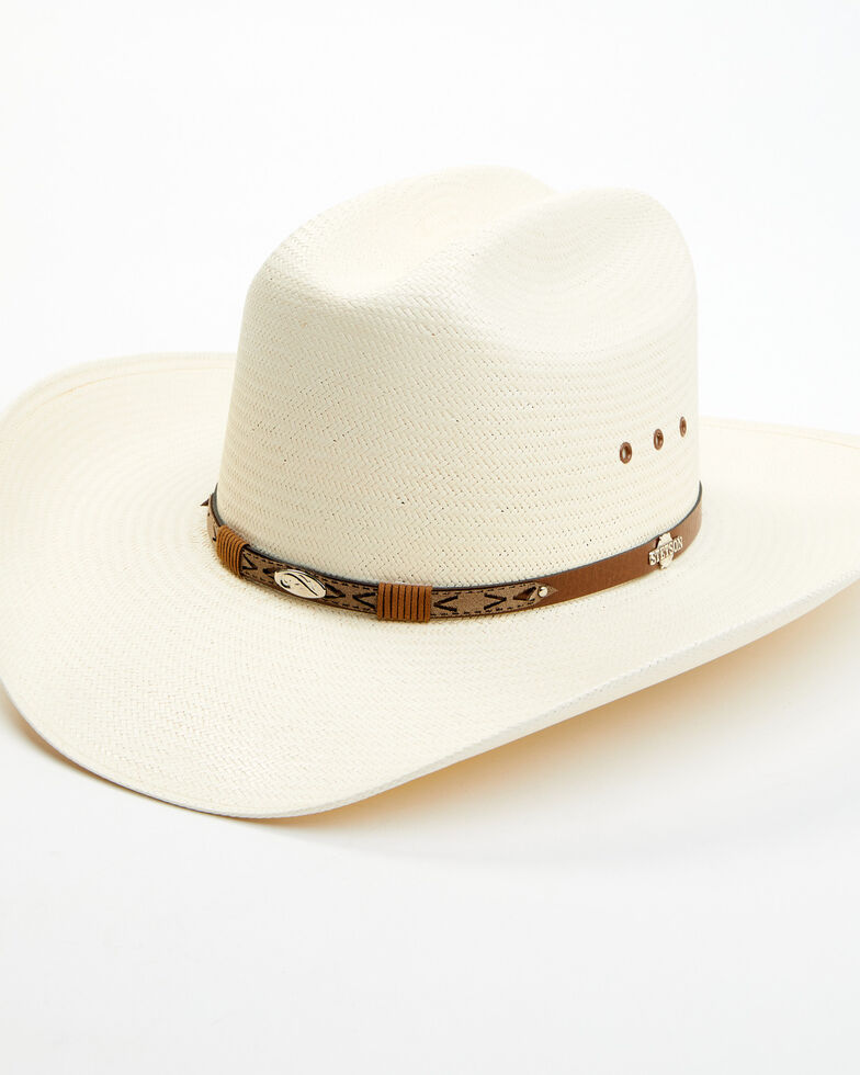Stetson Rodeo Natural Cattleman Straw Western Hat , Natural, hi-res