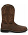 Image #2 - Justin Men's Driller Western Work Boots - Steel Toe, Tan, hi-res