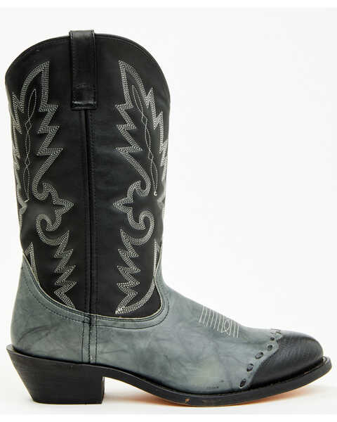 Image #2 - Laredo Men's Lizard Print Wingtip Western Boots - Medium Toe, Grey, hi-res