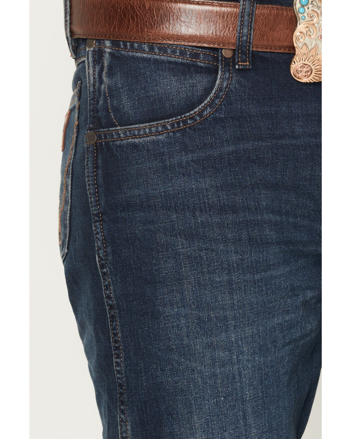 Image #2 - Wrangler Retro Men's 77MWZ Oakdale Slim Bootcut Stretch Denim Jeans, Black, hi-res