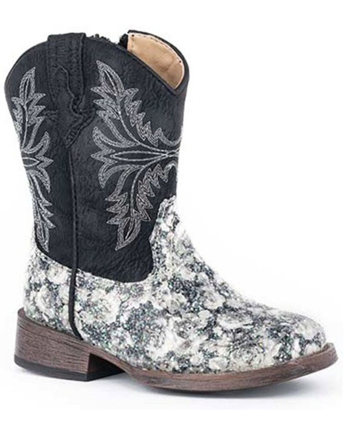 Roper Toddler Girls' Claire Western Boots - Square Toe, Black, hi-res