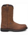 Justin Men's Wyoming Waterproof Western Work Boots - Steel Toe, Brown, hi-res