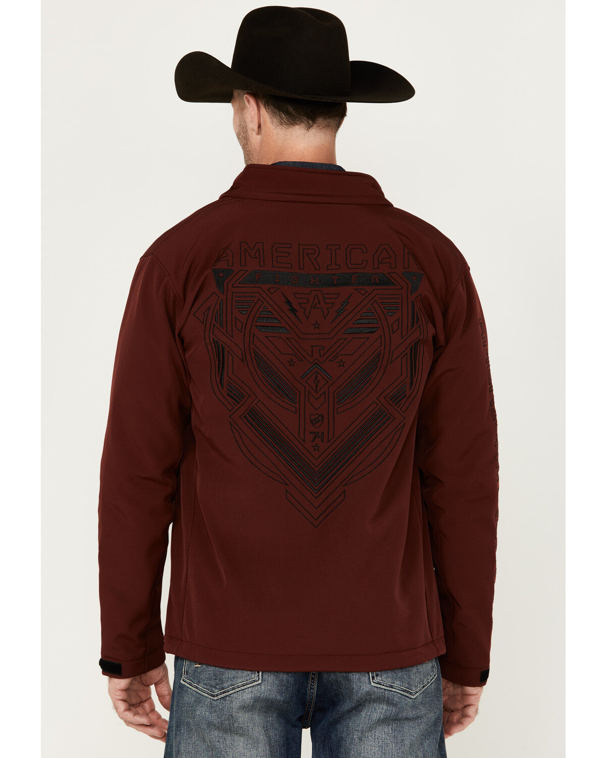 Image #4 - American Fighter Men's Blakely Softshell Jacket, Wine, hi-res