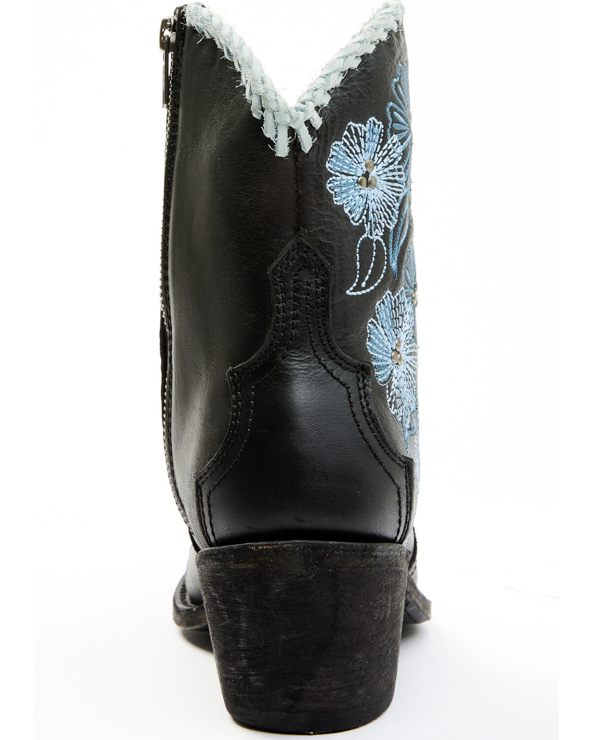Image #5 - Carborca Silver by Liberty Black Women's Loren Tonal Floral Embroidered Western Fashion Booties - Snip Toe, Black, hi-res