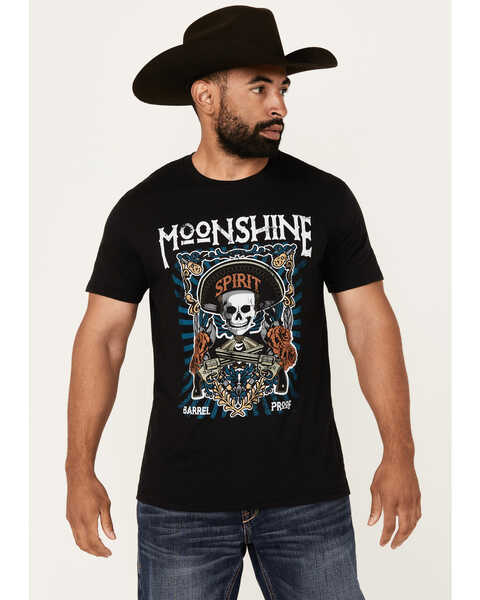 Moonshine Spirit Men's Barrel Short Sleeve Graphic T-Shirt , Black, hi-res