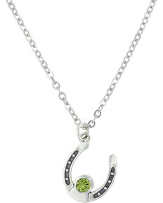 Sterling Lane Women's August Birthstone Necklace , Silver, hi-res