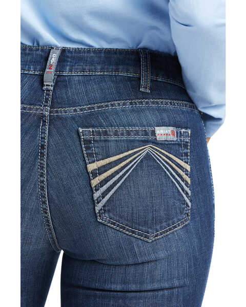 Image #5 - Ariat Women's FR Avelynn Medium Wash DuraLight Stretch Slim Work Jeans , Blue, hi-res