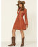Double D Ranch Women's North Platte Suede Jacket , Rust Copper, hi-res