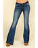 Image #2 - Rock & Roll Denim Women's Medium Dark Flare Jeans , Blue, hi-res