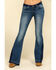 Rock & Roll Denim Women's Medium Dark Flare Jeans , Blue, hi-res