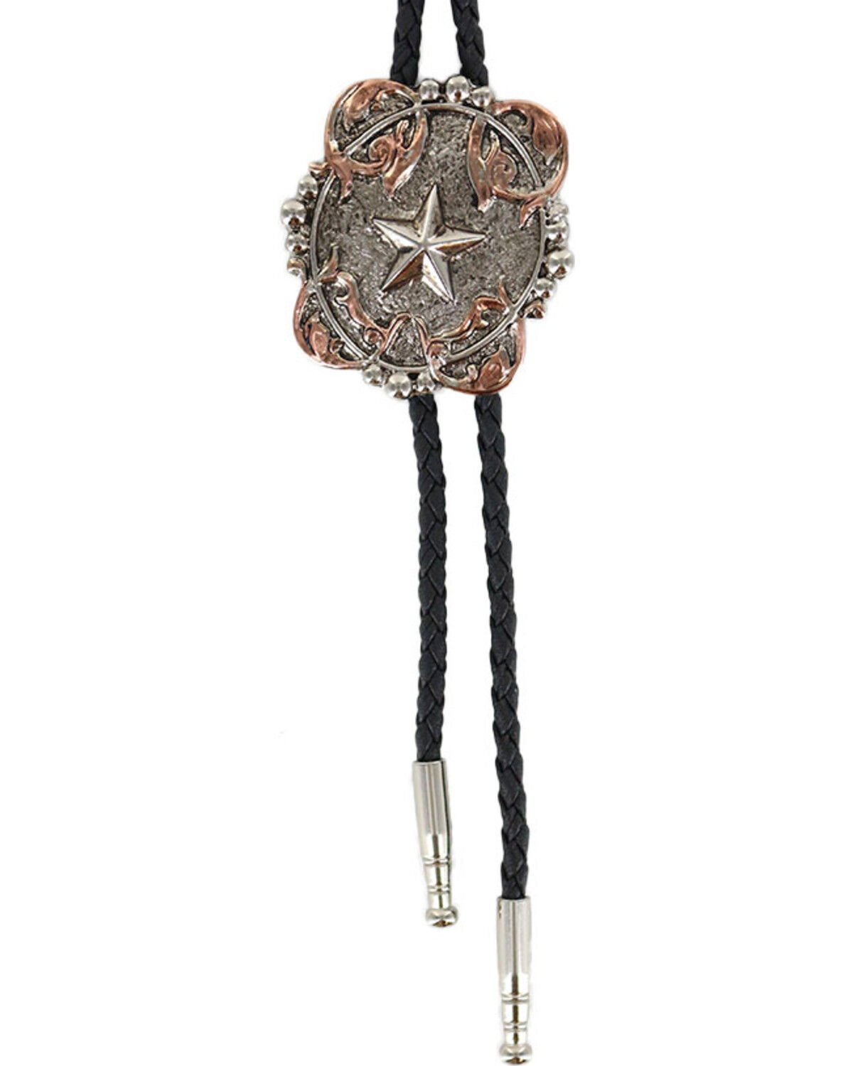 Image #2 - Cody James Men's Western Star Bolo Tie, Silver, hi-res
