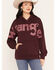 Image #1 - Wrangler Retro Women's Logo Hoodie, Burgundy, hi-res