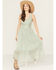 Image #1 - Panhandle Women's Chiffon Embroidered Sleeveless Midi Dress, Sage, hi-res