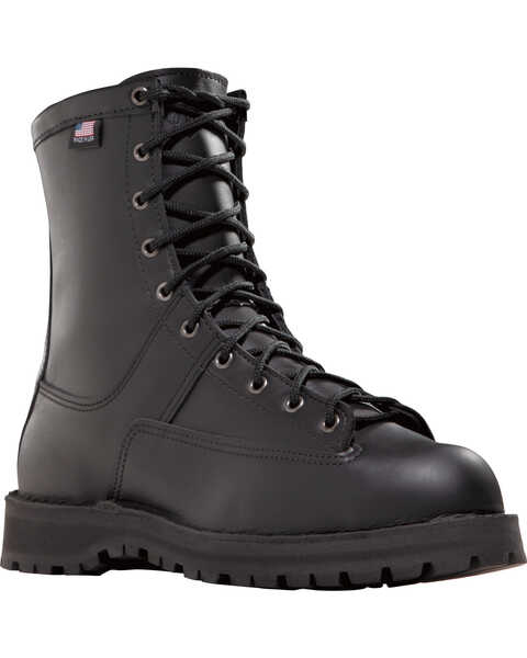 Danner Men's Black Recon 8" Uniform Boots - Round Toe , Black, hi-res