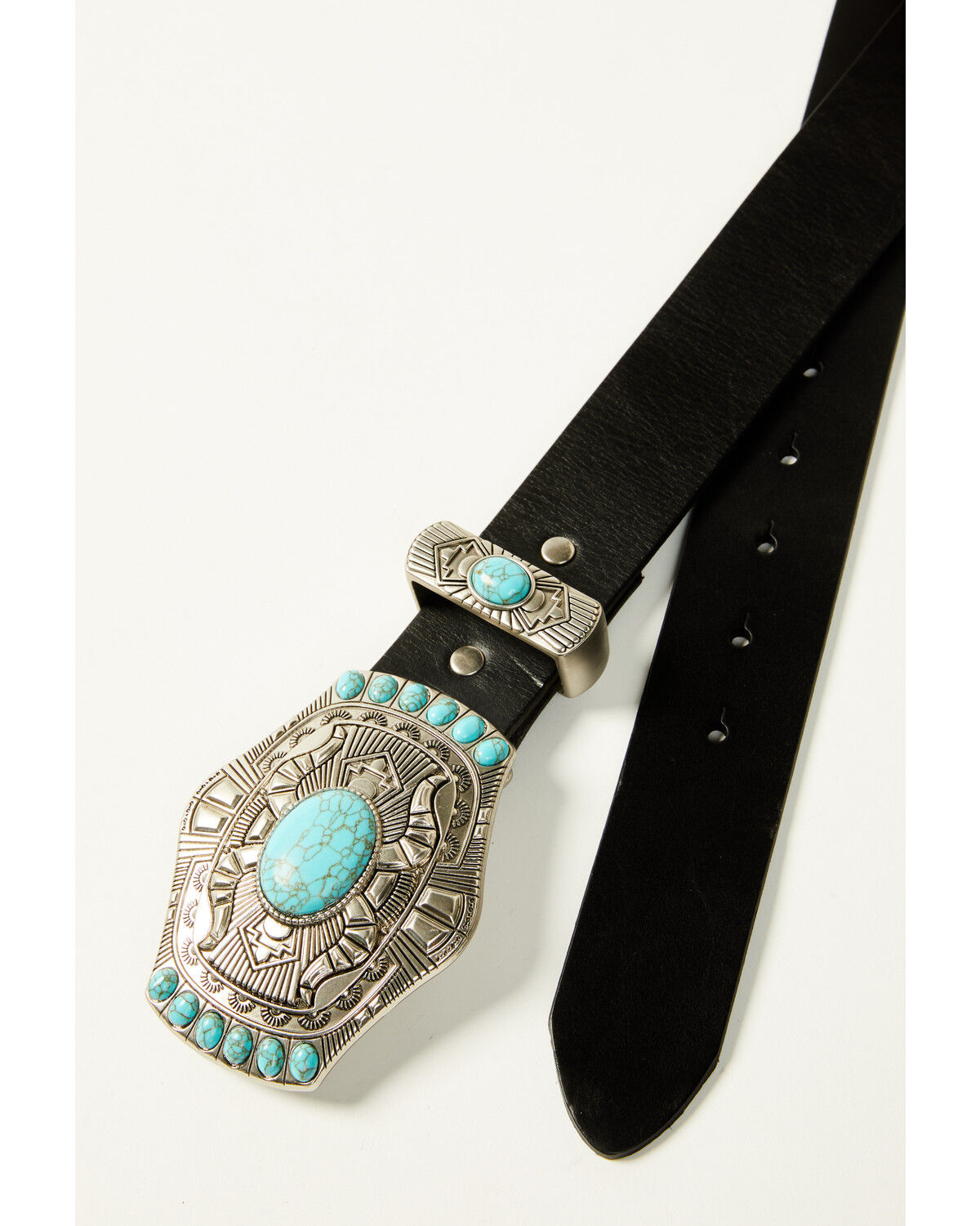 Image #2 - Idyllwind Women's Big Stone Buckle Belt, Black, hi-res