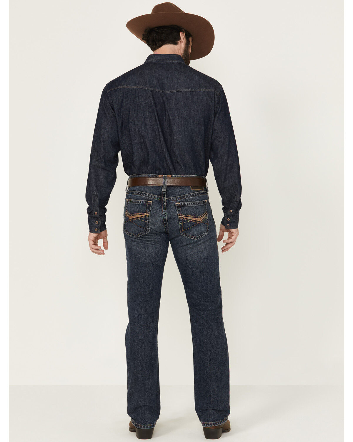 Image #3 - Ariat Men's M7 Keystone Handley Medium Wash Slim Straight Rigid Denim Jeans, Medium Wash, hi-res