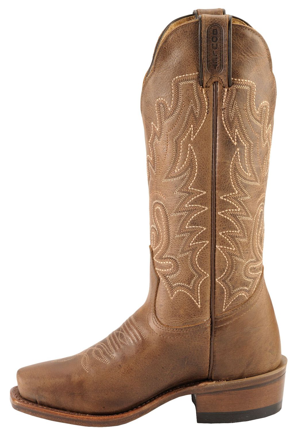 Image #3 - Boulet Women's Rancher Western Boots - Narrow Square Toe, Rustic Brn, hi-res