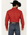 Image #4 - Ariat Men's Parsons Southwestern Print Long Sleeve Button-Down Western Shirt, Red, hi-res