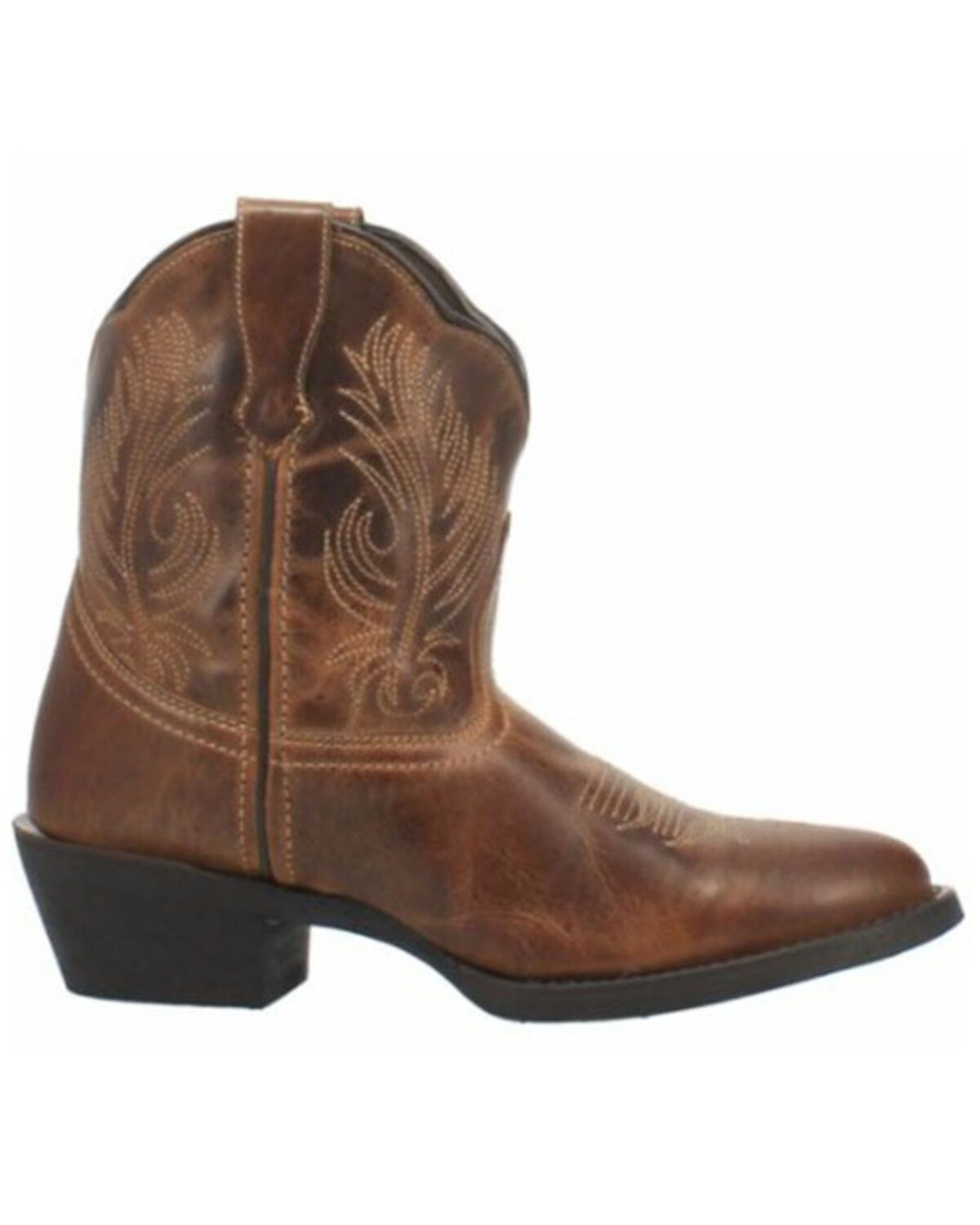 Image #2 - Laredo Women's Brown Shortie Western Booties - Round Toe, Brown, hi-res