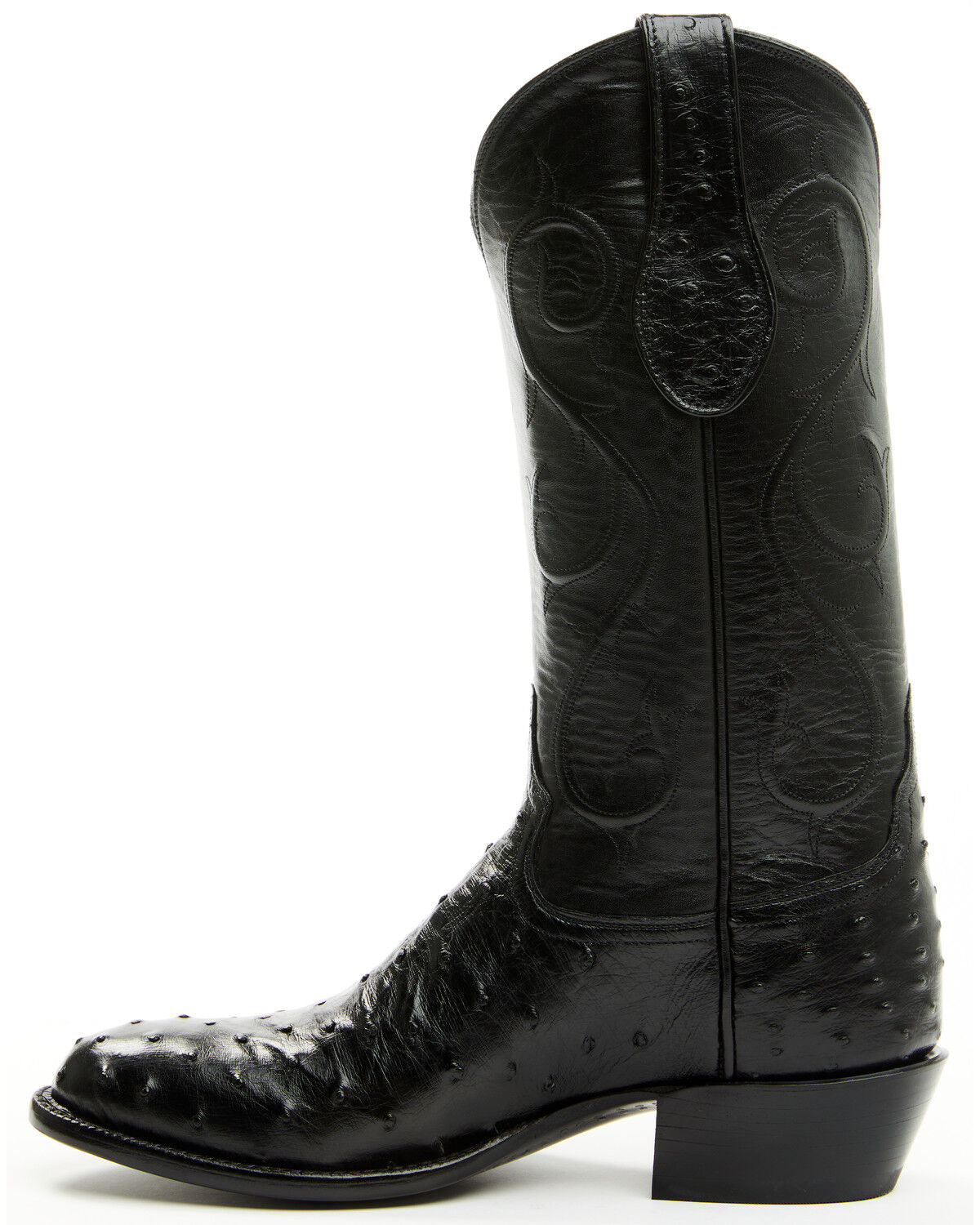 Image #3 - Tony Lama Men's Exotic Full-Quill Ostrich Western Boots - Round Toe, Black, hi-res