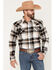 Image #1 - Cody James Men's Standard Issue Plaid Print Long Sleeve Snap Flannel Shirt - Tall, Black, hi-res