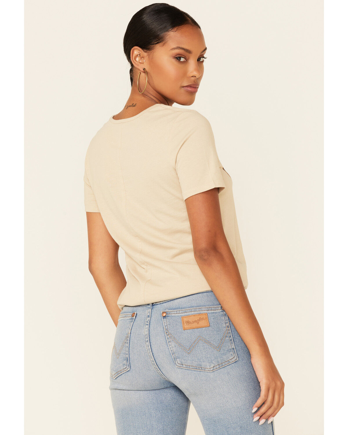 Image #4 - Paramount Network’s Yellowstone Women's Dutton Ranch Steerhead Graphic Short Sleeve Tee, Ivory, hi-res