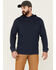 Image #1 - Brothers and Sons Men's Solid Heather Slub Long Sleeve Hooded Sweatshirt, Navy, hi-res