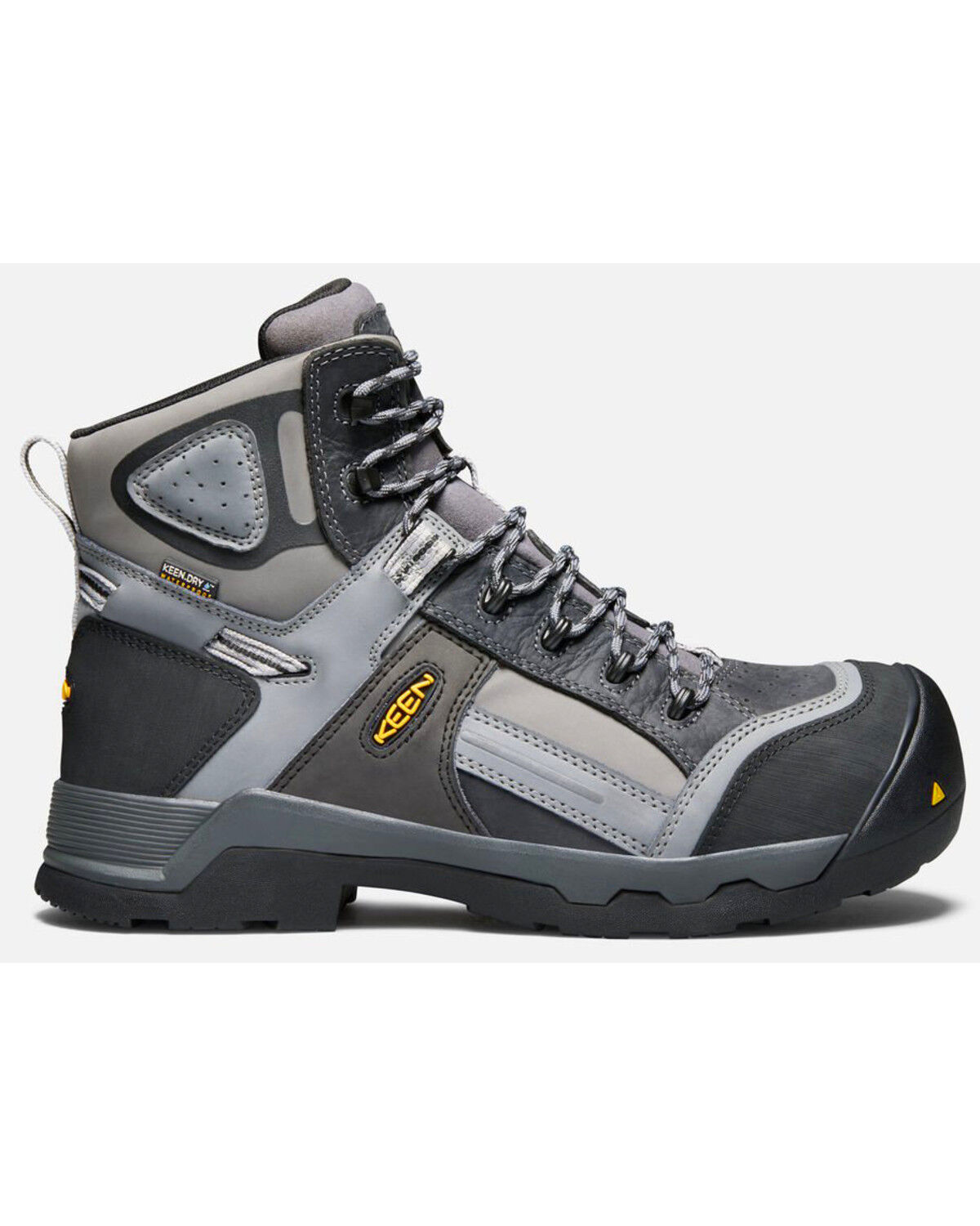 Image #3 - Keen Men's Davenport Waterproof 6" Boots - Composite Toe, Black, hi-res