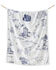 Image #2 - HiEnd Accents Farm Life Campfire Sherpa Throw Blue Blanket, White, hi-res
