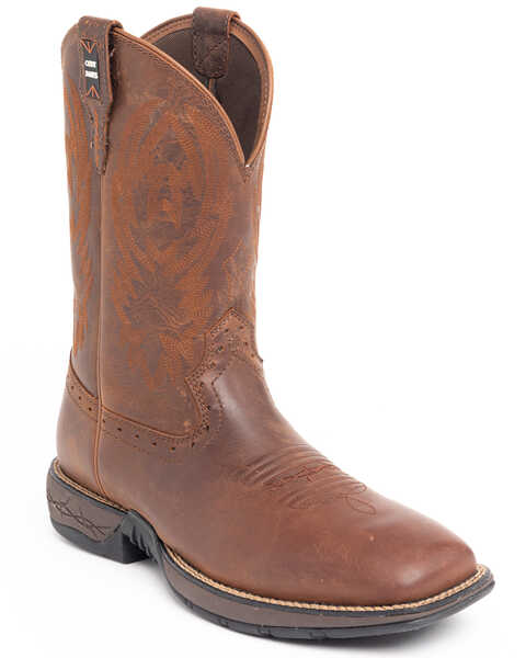 Brothers & Sons Men's Fishing Lite Western Performance Boots - Broad Square Toe, Honey, hi-res