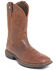Image #1 - Brothers and Sons Men's Fishing Lite Western Performance Boots - Broad Square Toe, Honey, hi-res