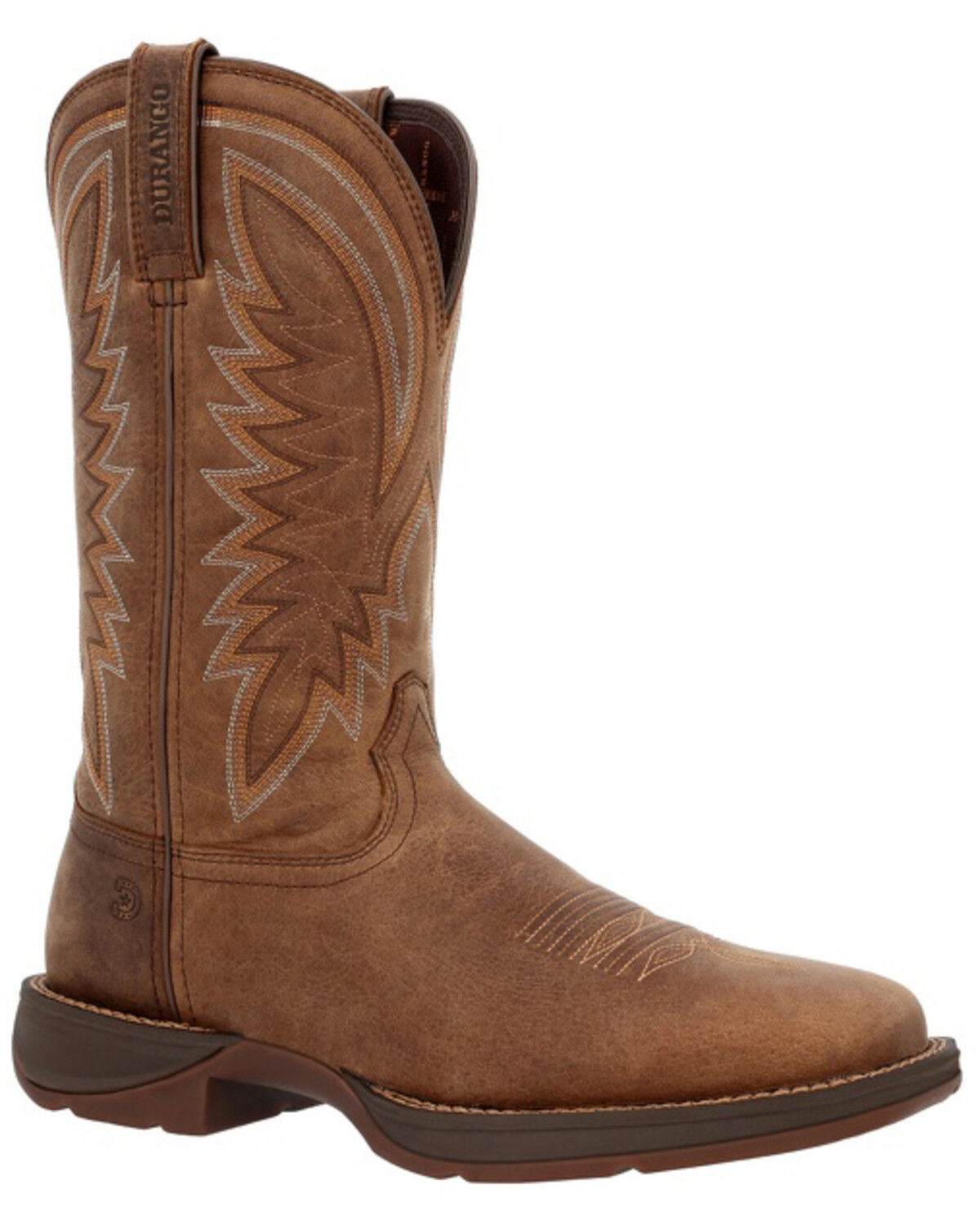 Image #1 - Durango Men's Rebel Performance Western Boots - Broad Square Toe, Brown, hi-res