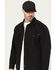Image #2 - Thorogood Men's Stonewashed Herringbone Shirt Jacket, Black, hi-res