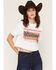 Image #1 - Junk Food Clothing Women's Budweiser Clydesdale Short Sleeve Cropped Graphic Tee, White, hi-res