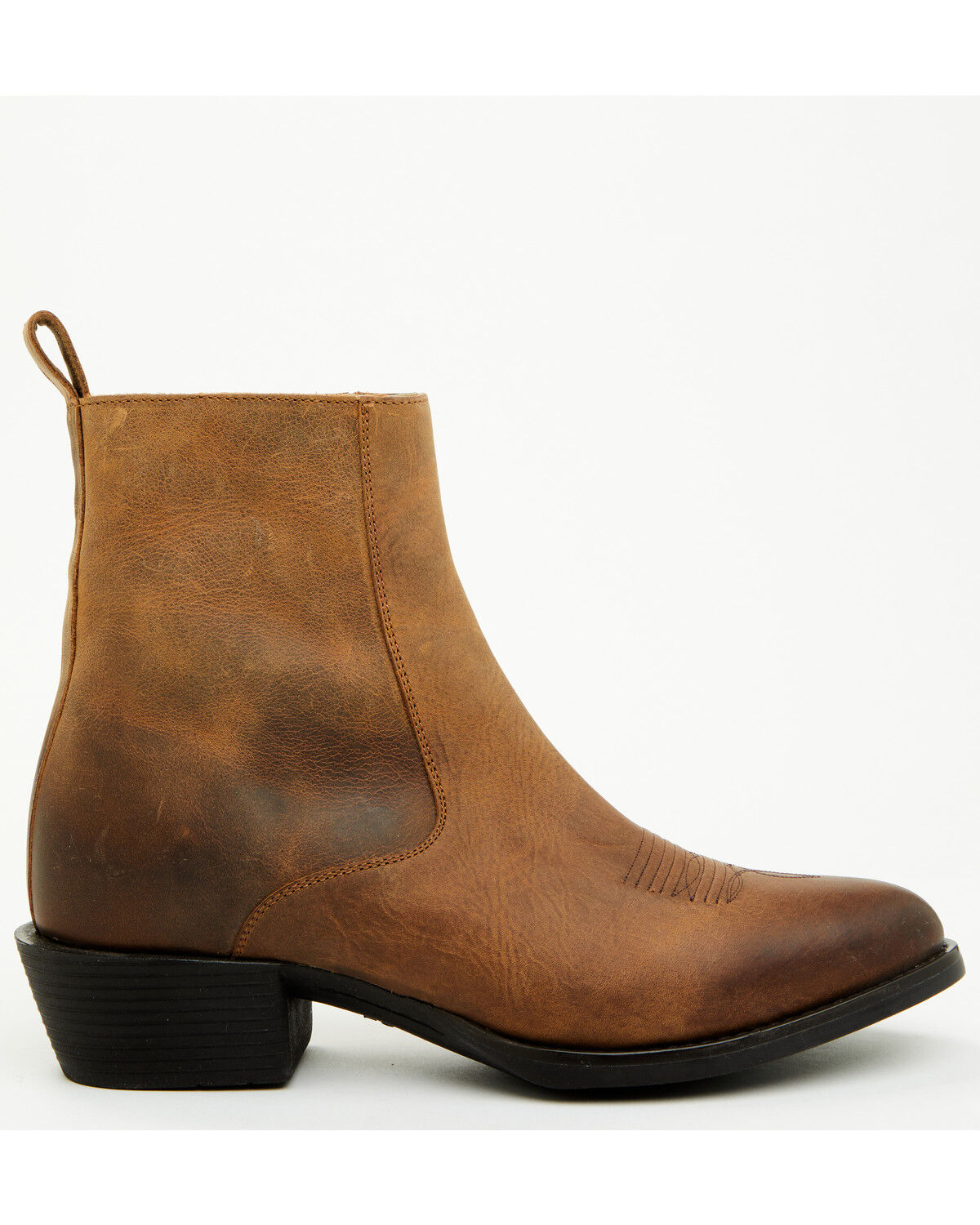 Image #2 - Cody James Men's Larsen Western Ankle Boots - Round Toe, Brown, hi-res