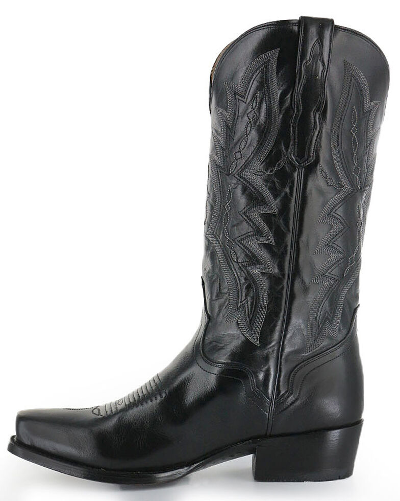 el dorado men's handmade western rattlesnake cowboy boots square toe