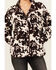 Image #3 - Wrangler Retro Women's Cow Print Sherpa Pullover, Brown, hi-res