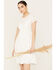 Image #2 - Beyond The Radar Lace Front Mini Dress, White, hi-res